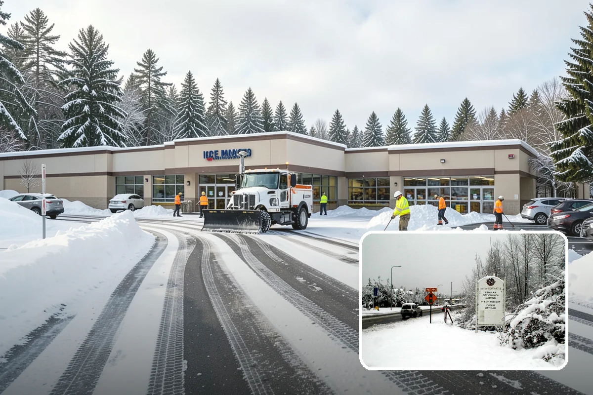 School Deicing in Newcastle, King County, WA - Protects students at busy bus loops and crosswalks