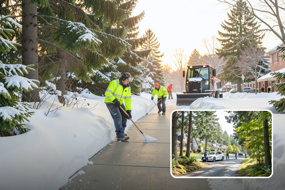 School Deicing in Normandy Park, King County, WA - Protects students at busy bus loops and crosswalks