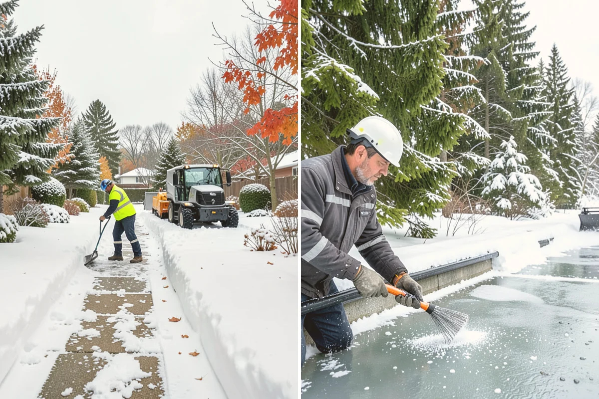 School Deicing in Orting, Pierce County, WA - Map bus loops, crosswalks, entrances, and student paths with staff