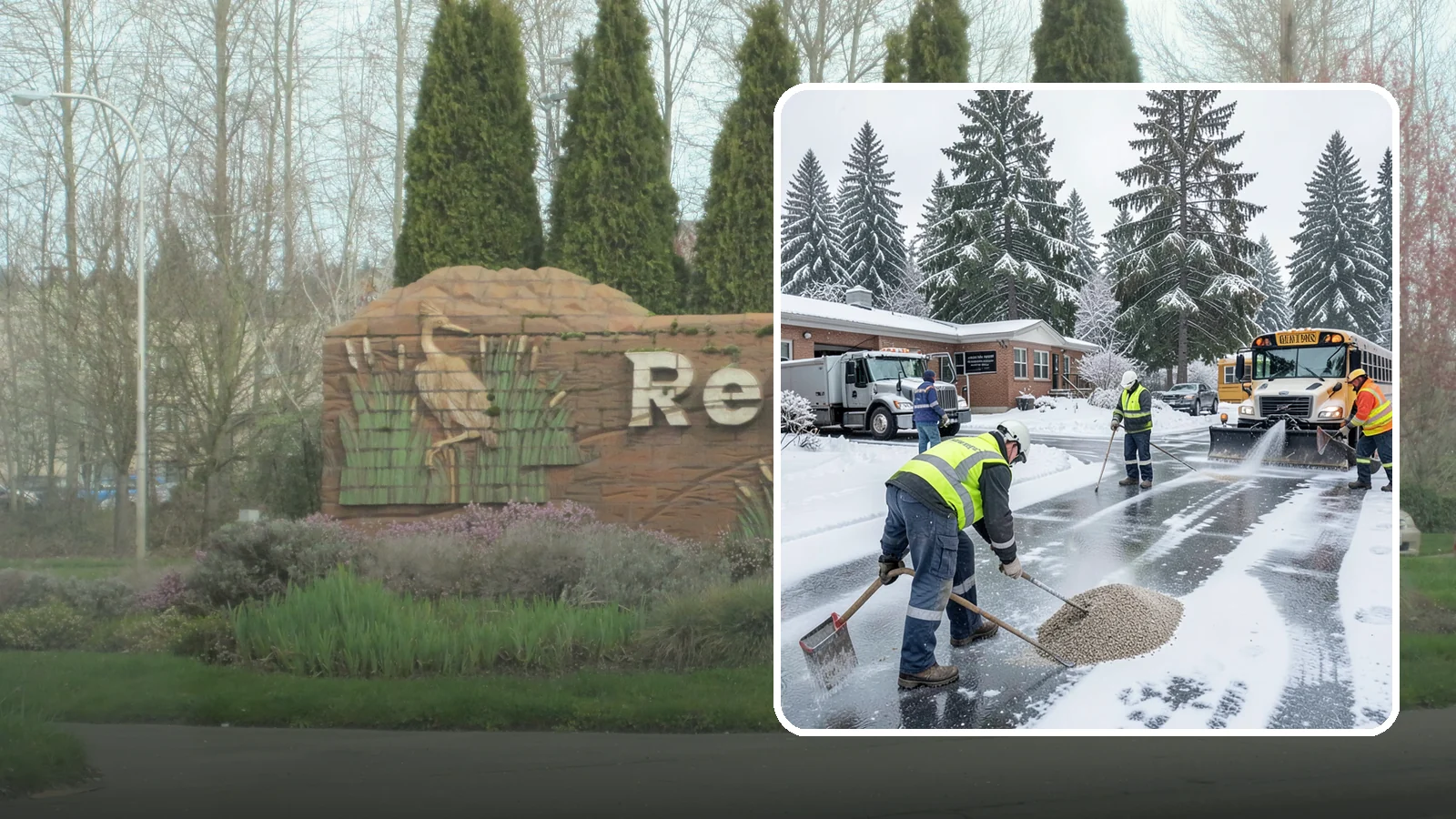 School Deicing in Renton, King County, WA - Deicing for schools that keeps bus loops, crosswalks, and student entrances safe before the first children arrive on a frozen...