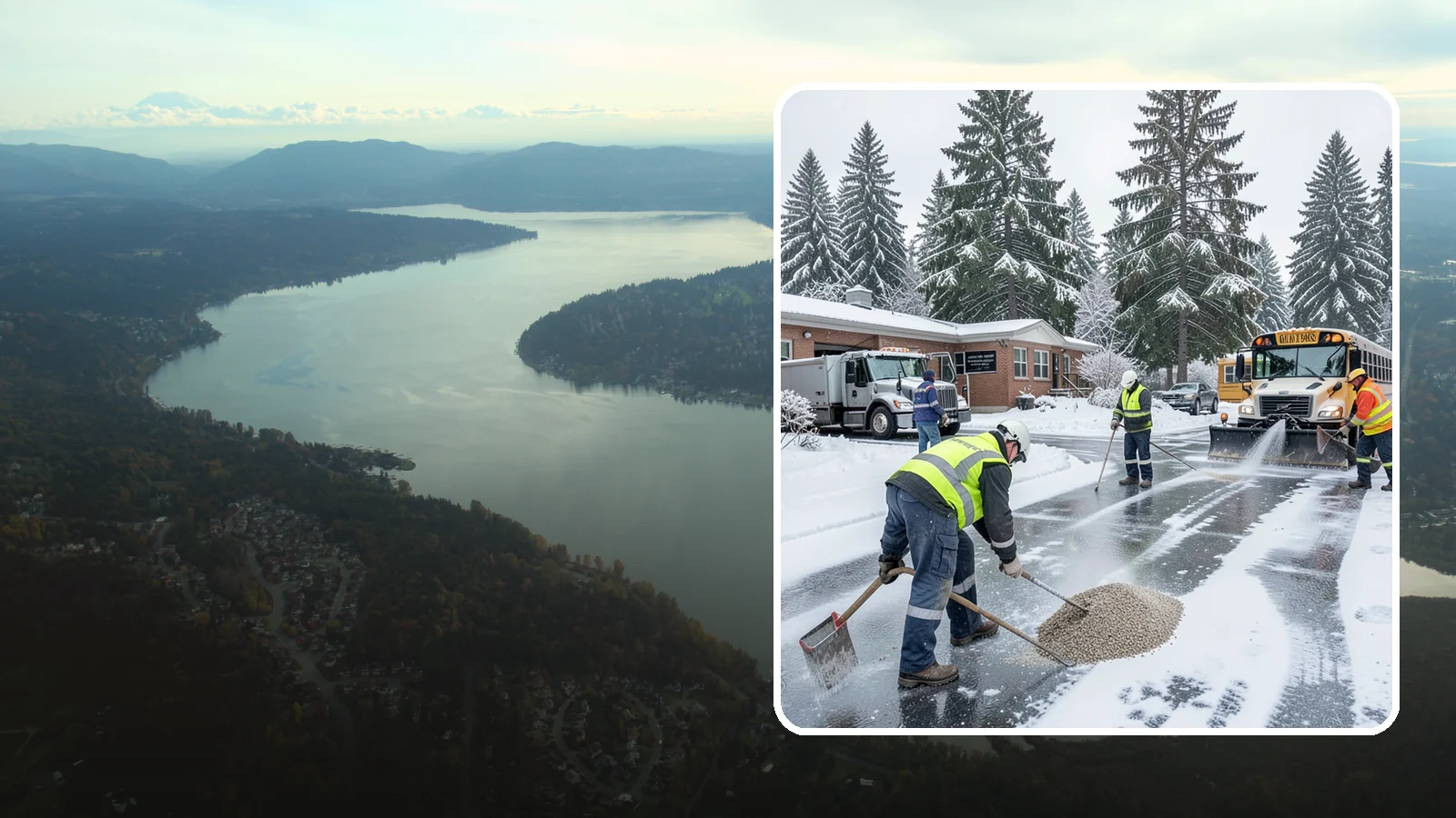 School Deicing in Sammamish, King County, WA - Deicing for schools that keeps bus loops, crosswalks, and student entrances safe before the first children arrive on a frozen...
