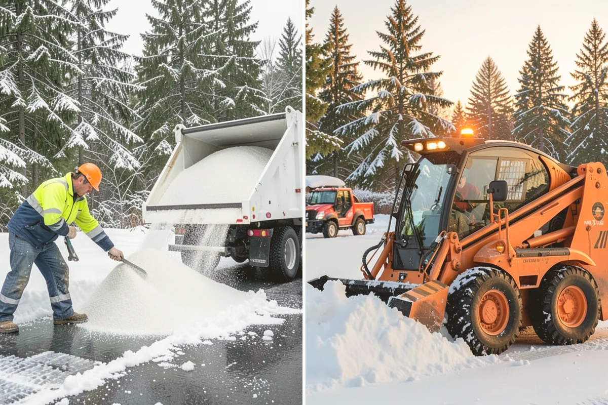 School Deicing in Sammamish, King County, WA - Map bus loops, crosswalks, entrances, and student paths with staff