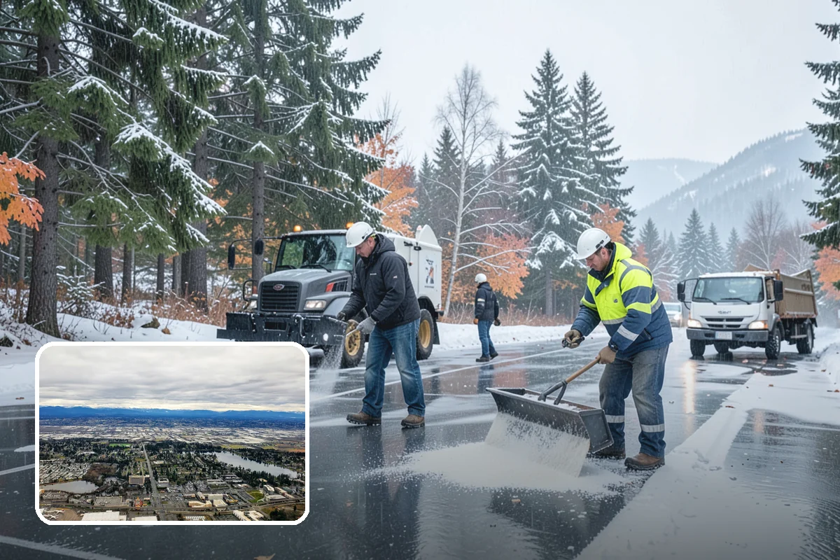 School Deicing in SeaTac, King County, WA - Protects students at busy bus loops and crosswalks