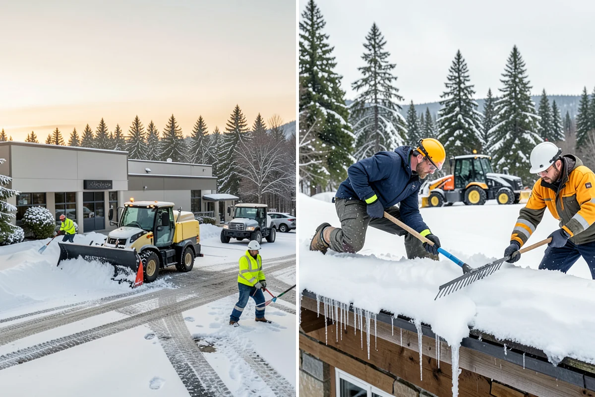 School Deicing in SeaTac, King County, WA - Map bus loops, crosswalks, entrances, and student paths with staff