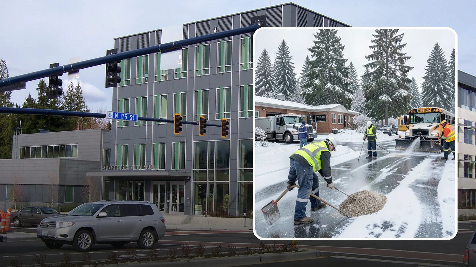 School Deicing in Shoreline, King County, WA - Deicing for schools that keeps bus loops, crosswalks, and student entrances safe before the first children arrive on a frozen...
