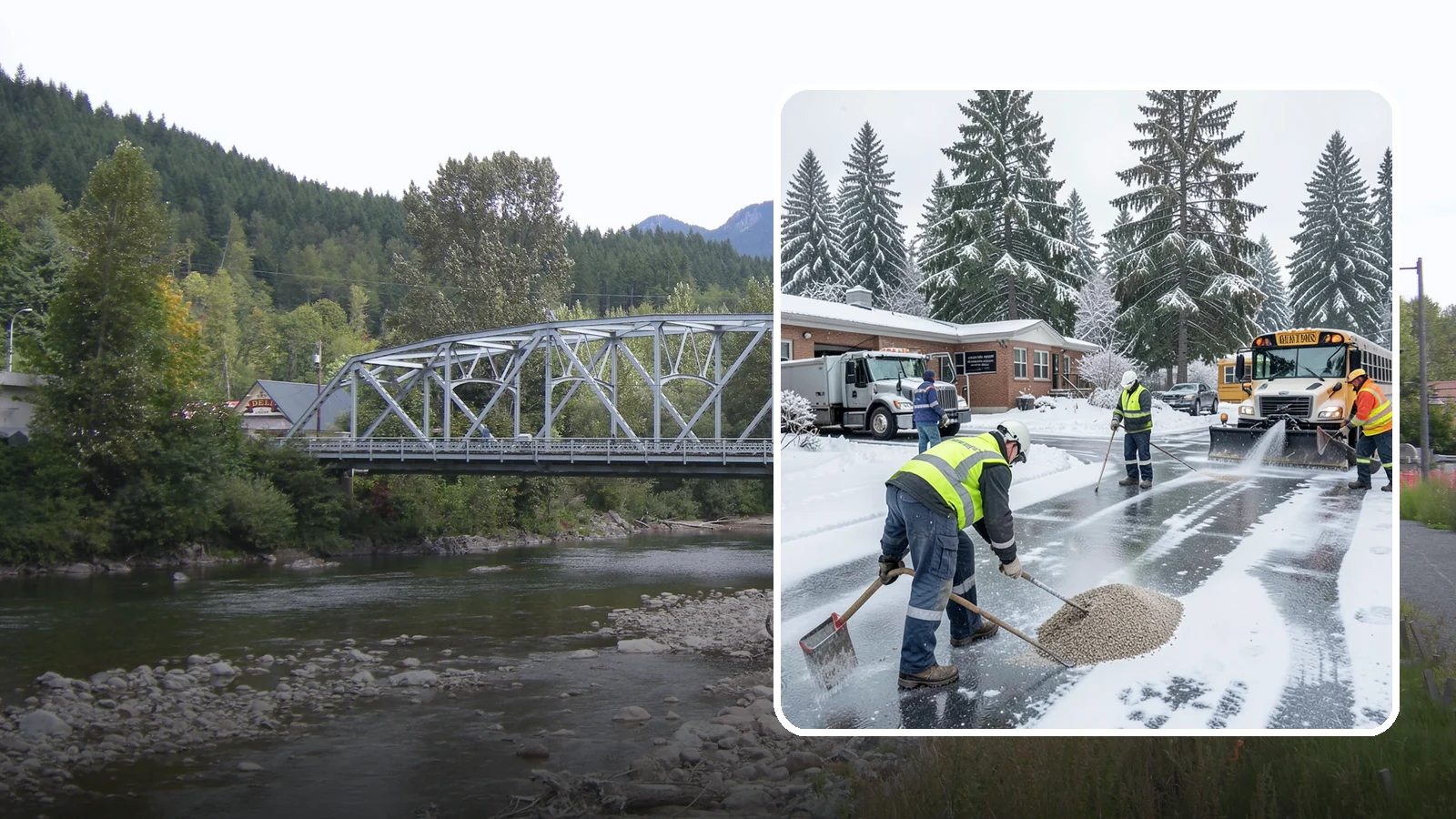 School Deicing in Skykomish, King County, WA - Deicing for schools that keeps bus loops, crosswalks, and student entrances safe before the first children arrive on a frozen...