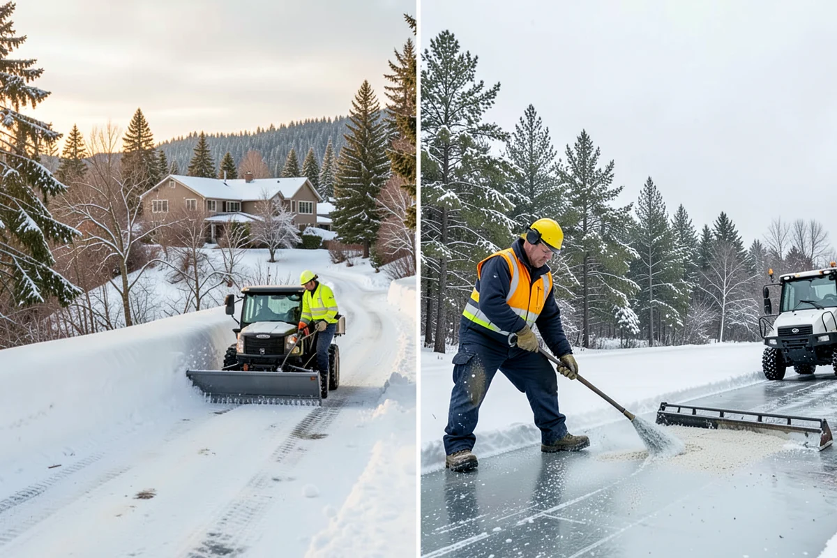 School Deicing in Snoqualmie, King County, WA - Map bus loops, crosswalks, entrances, and student paths with staff