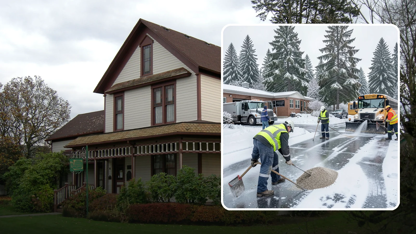 School Deicing in Sumner, Pierce County, WA - Deicing for schools that keeps bus loops, crosswalks, and student entrances safe before the first children arrive on a frozen...