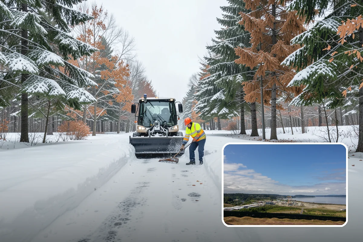School Deicing in University Place, Pierce County, WA - Protects students at busy bus loops and crosswalks