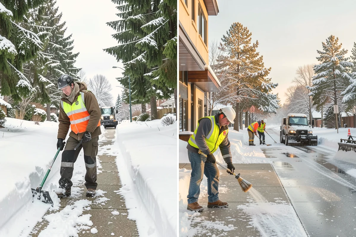 School Parking Lot Snow Removal in Algona, King County, WA - Coordinate bus loops, drop-off lanes, and fire routes with campus staff