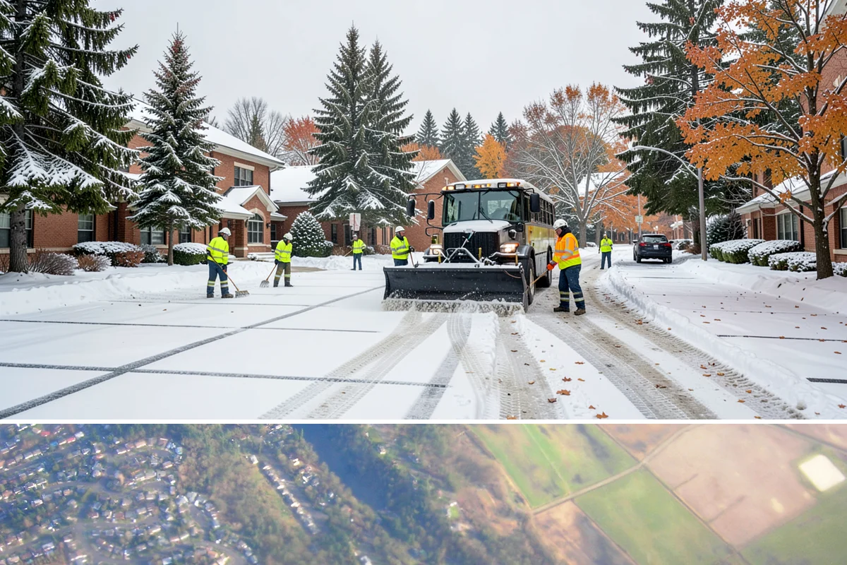 School Parking Lot Snow Removal in Algona, King County, WA - School lots across Western Washington require the most snow response from December through February, when morning freezes...
