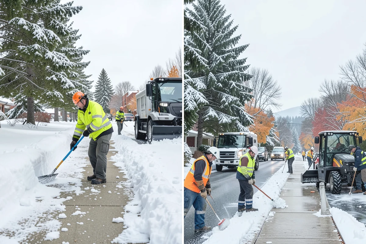 School Parking Lot Snow Removal in Auburn, King County, WA - Coordinate bus loops, drop-off lanes, and fire routes with campus staff