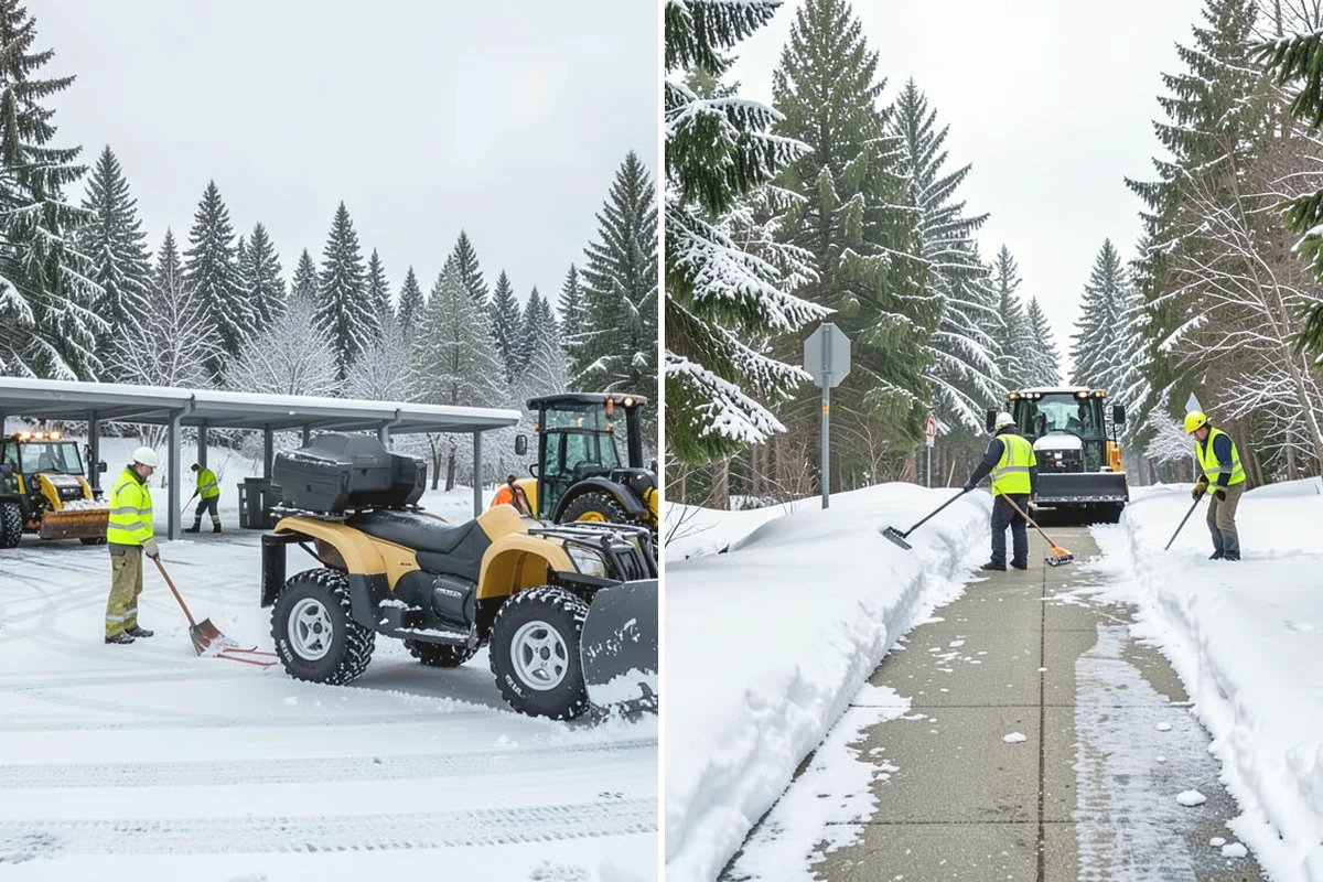 School Parking Lot Snow Removal in Black Diamond, King County, WA - Coordinate bus loops, drop-off lanes, and fire routes with campus staff