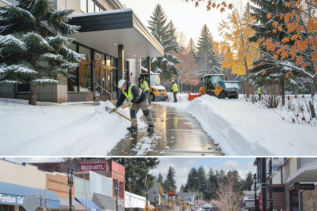 School Parking Lot Snow Removal in Bothell, King County, WA - School lots across Western Washington require the most snow response from December through February, when morning freezes...