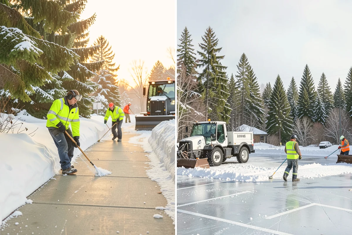 School Parking Lot Snow Removal in Brier, Snohomish County, WA - Coordinate bus loops, drop-off lanes, and fire routes with campus staff