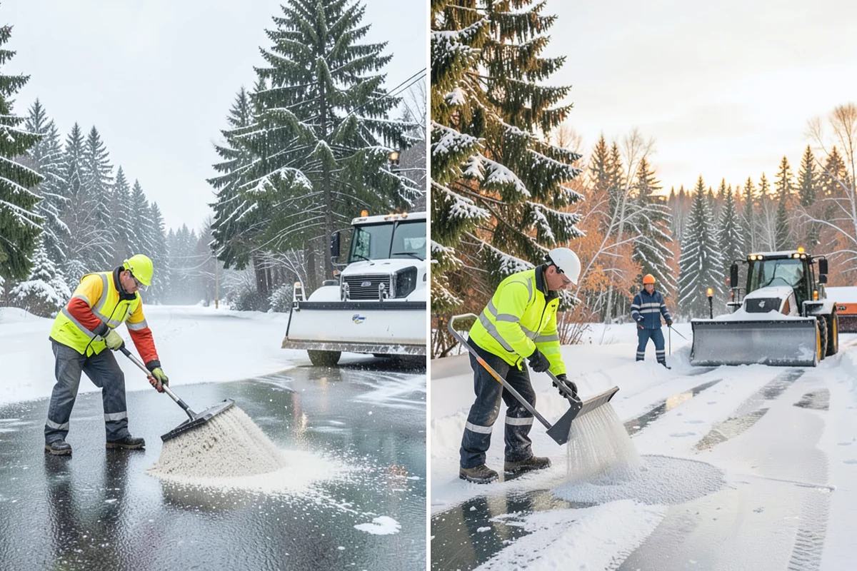 School Parking Lot Snow Removal in Buckley, Pierce County, WA - Coordinate bus loops, drop-off lanes, and fire routes with campus staff
