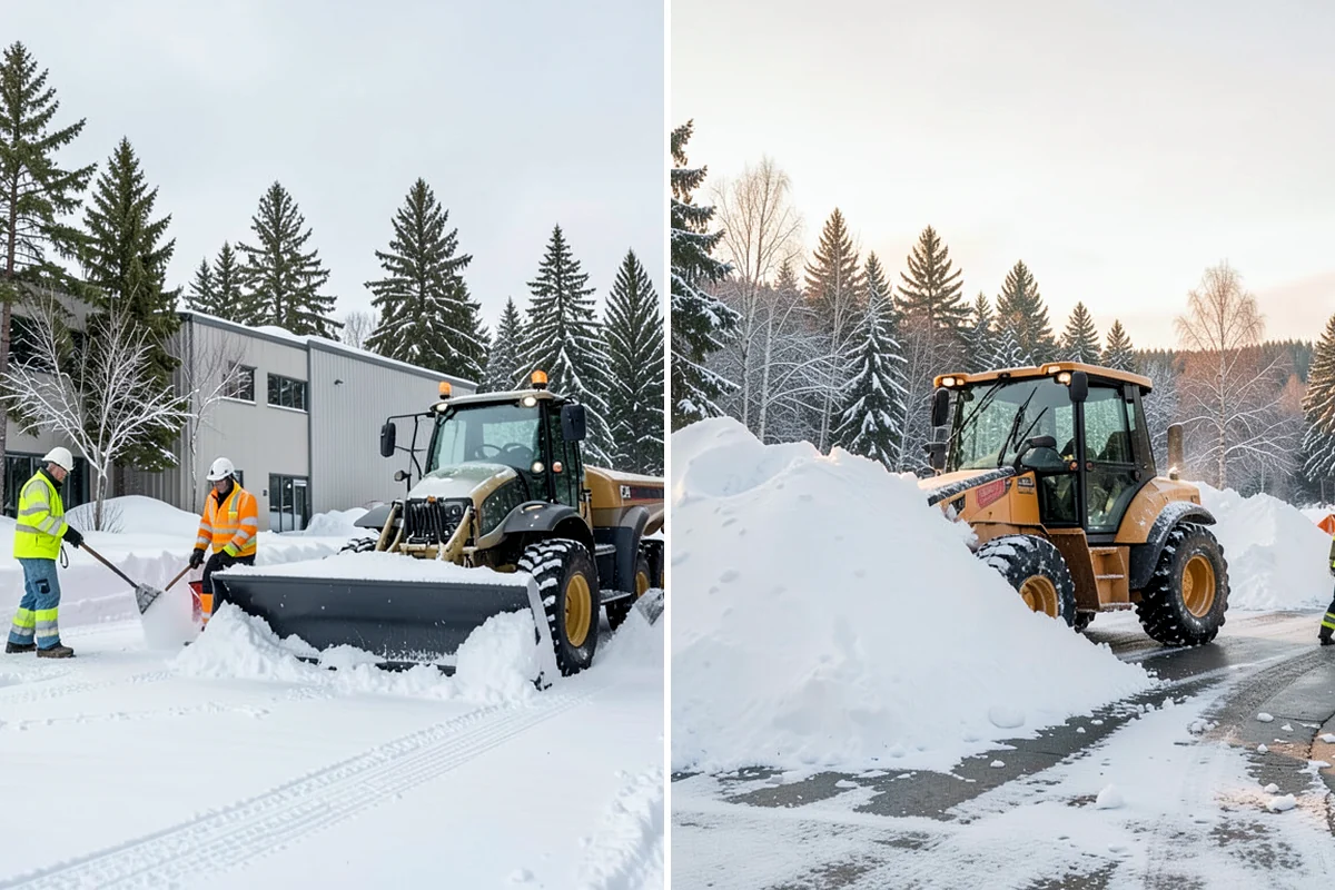 School Parking Lot Snow Removal in Concrete, Skagit County, WA - Coordinate bus loops, drop-off lanes, and fire routes with campus staff