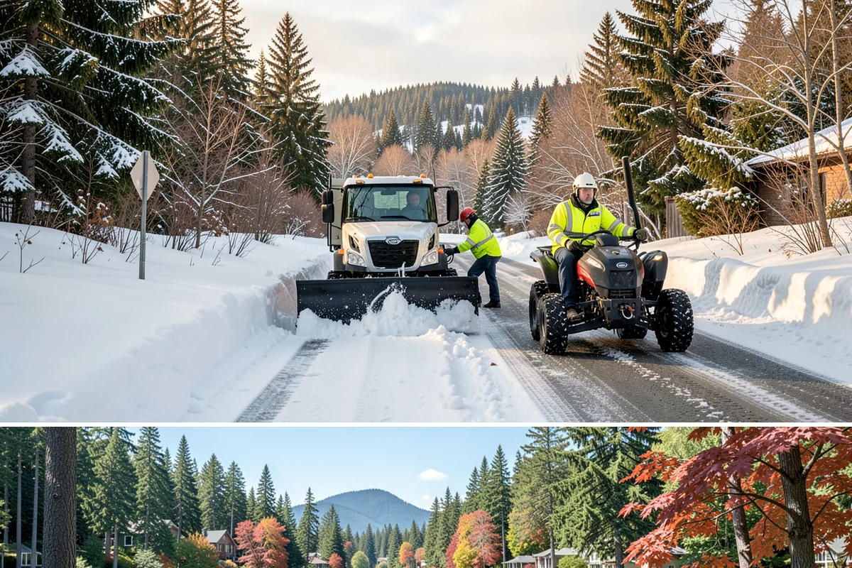 School Parking Lot Snow Removal in Covington, King County, WA - School lots across Western Washington require the most snow response from December through February, when morning freezes...