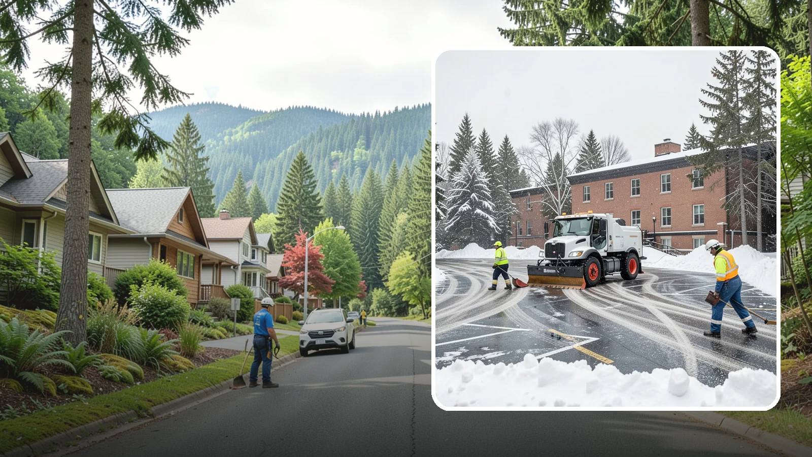 School Parking Lot Snow Removal in Darrington, Snohomish County, WA - We clear school lots and bus loops so Western Washington students, staff, and buses move safely on snowy mornings.