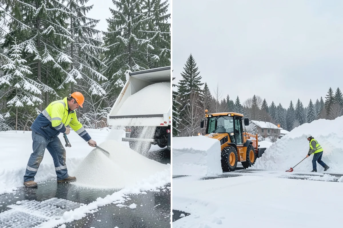 School Parking Lot Snow Removal in Des Moines, King County, WA - Coordinate bus loops, drop-off lanes, and fire routes with campus staff