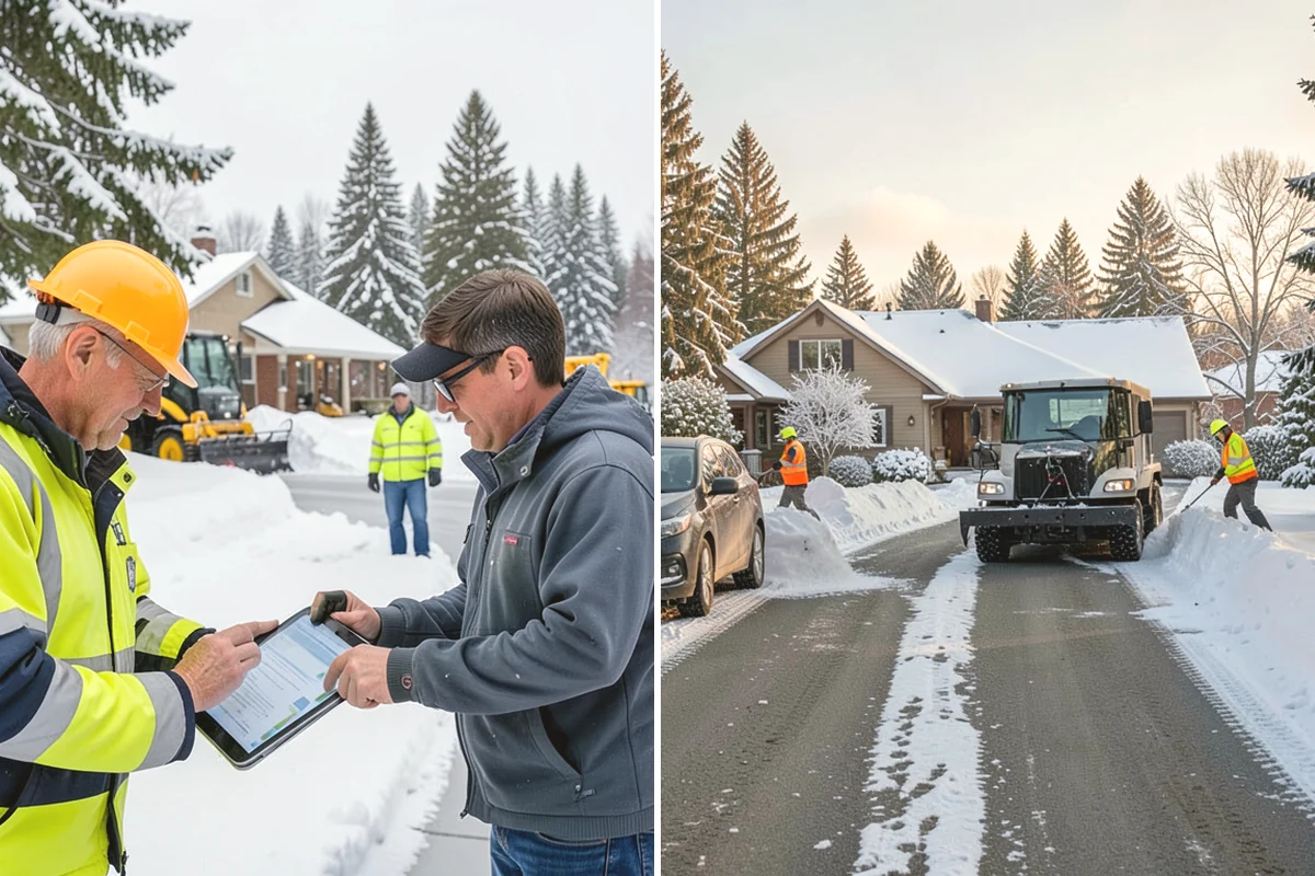 School Parking Lot Snow Removal in Duvall, King County, WA - Coordinate bus loops, drop-off lanes, and fire routes with campus staff