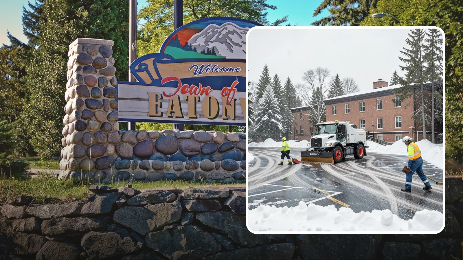 School Parking Lot Snow Removal in Eatonville, Pierce County, WA - We clear school lots and bus loops so Western Washington students, staff, and buses move safely on snowy mornings.