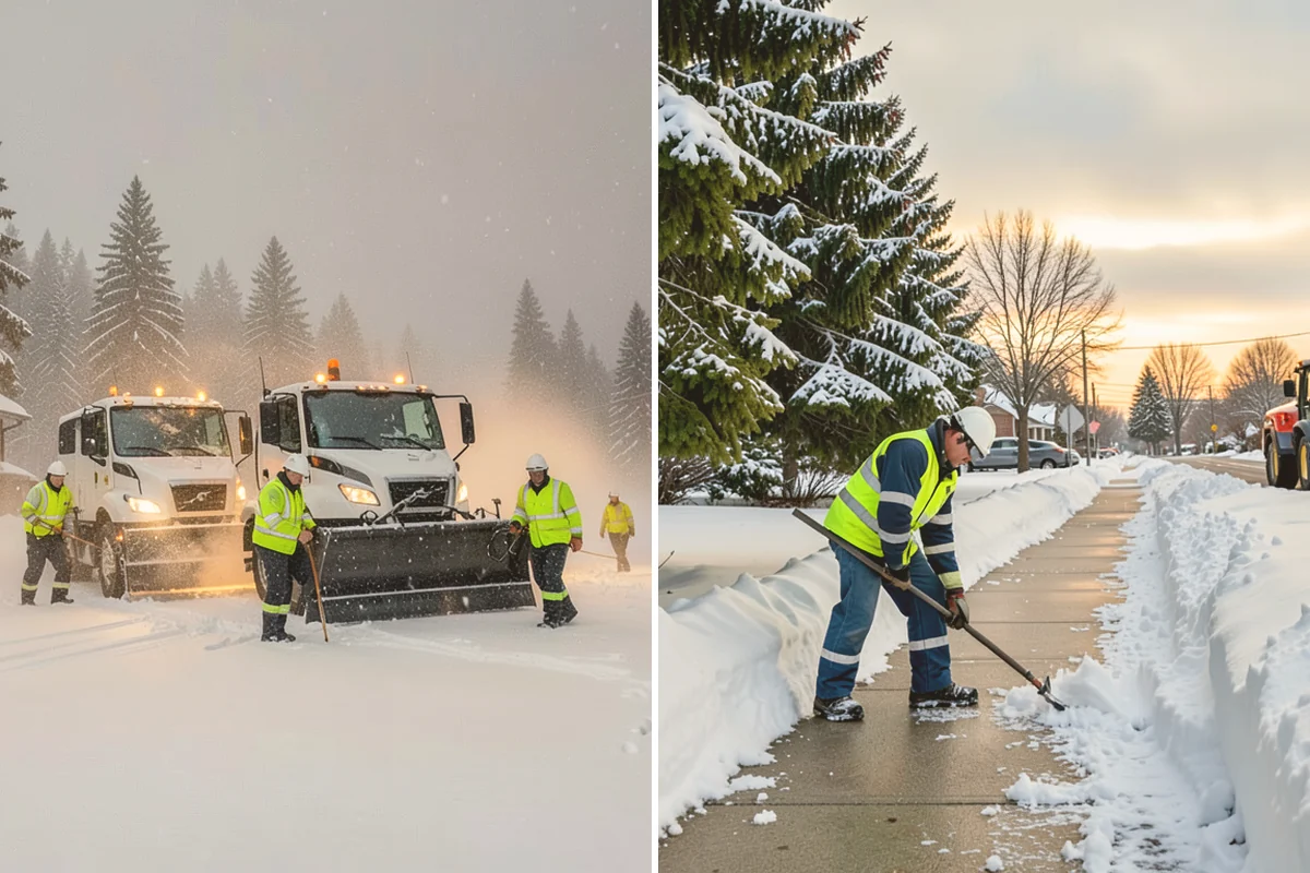School Parking Lot Snow Removal in Eatonville, Pierce County, WA - Coordinate bus loops, drop-off lanes, and fire routes with campus staff