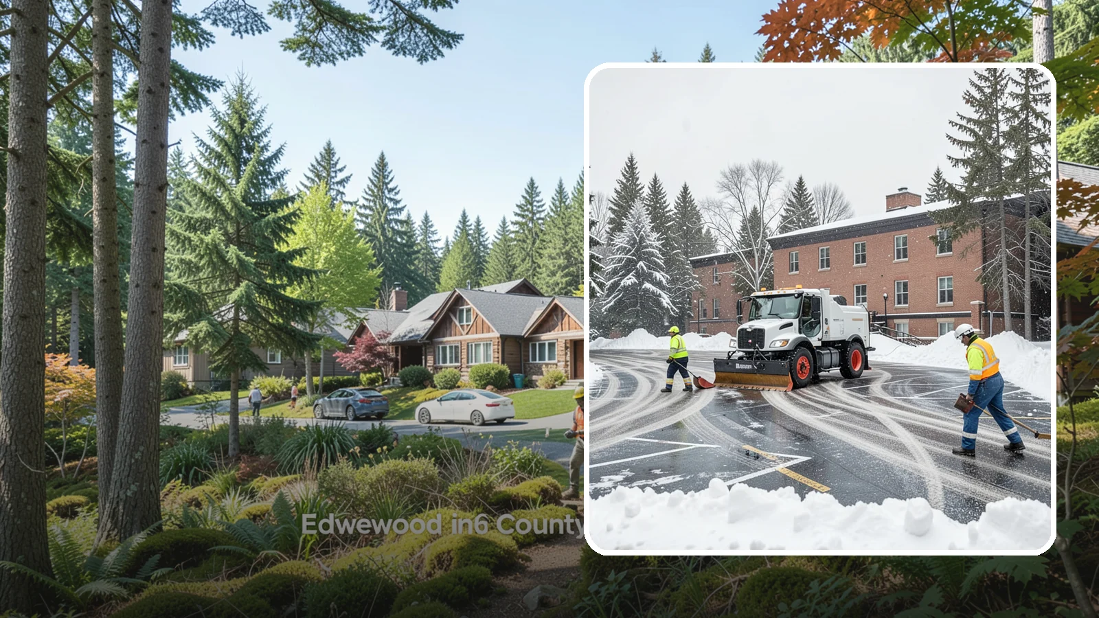 School Parking Lot Snow Removal in Edgewood, Pierce County, WA - We clear school lots and bus loops so Western Washington students, staff, and buses move safely on snowy mornings.