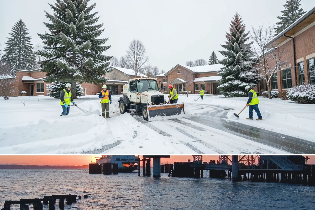 School Parking Lot Snow Removal in Edmonds, Snohomish County, WA - School lots across Western Washington require the most snow response from December through February, when morning freezes...