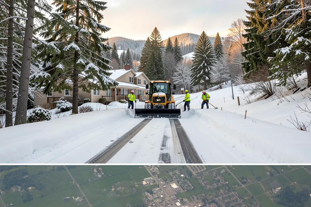 School Parking Lot Snow Removal in Enumclaw, King County, WA - School lots across Western Washington require the most snow response from December through February, when morning freezes...