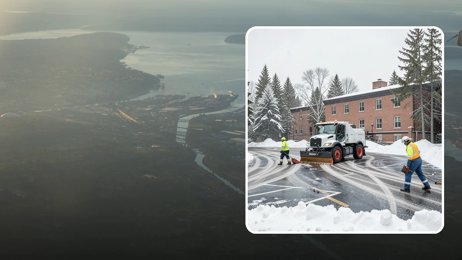 School Parking Lot Snow Removal in Fife, Pierce County, WA - We clear school lots and bus loops so Western Washington students, staff, and buses move safely on snowy mornings.