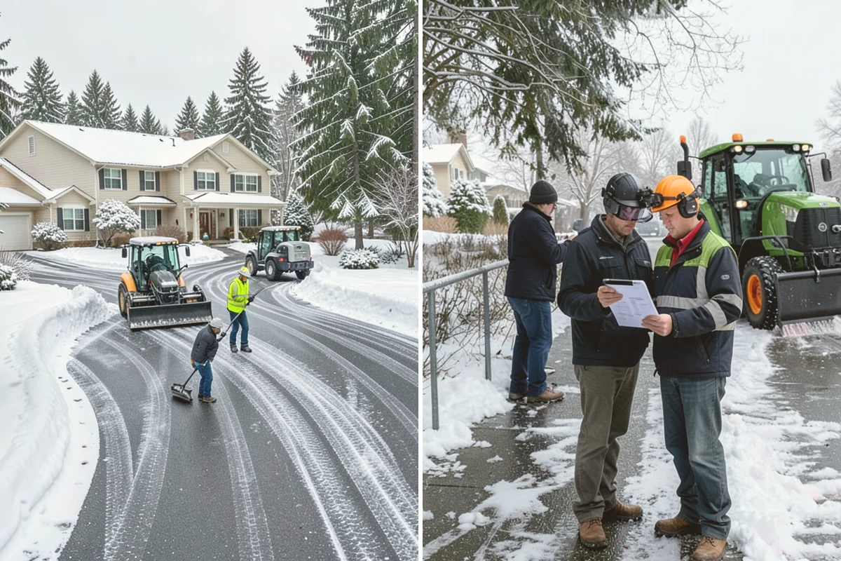 School Parking Lot Snow Removal in Fife, Pierce County, WA - Coordinate bus loops, drop-off lanes, and fire routes with campus staff