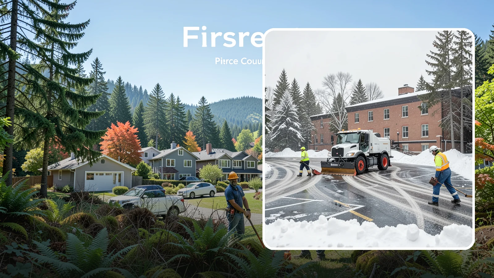 School Parking Lot Snow Removal in Fircrest, Pierce County, WA - We clear school lots and bus loops so Western Washington students, staff, and buses move safely on snowy mornings.