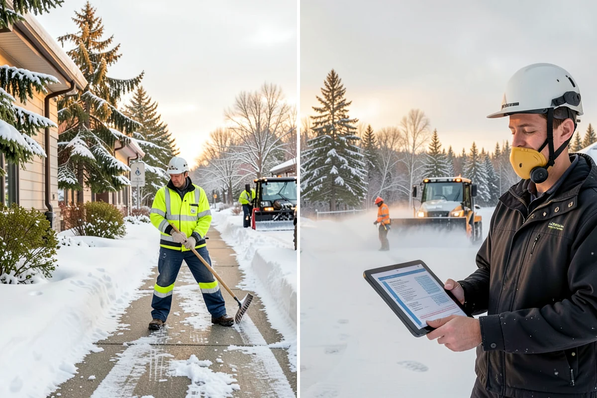 School Parking Lot Snow Removal in Fircrest, Pierce County, WA - Coordinate bus loops, drop-off lanes, and fire routes with campus staff