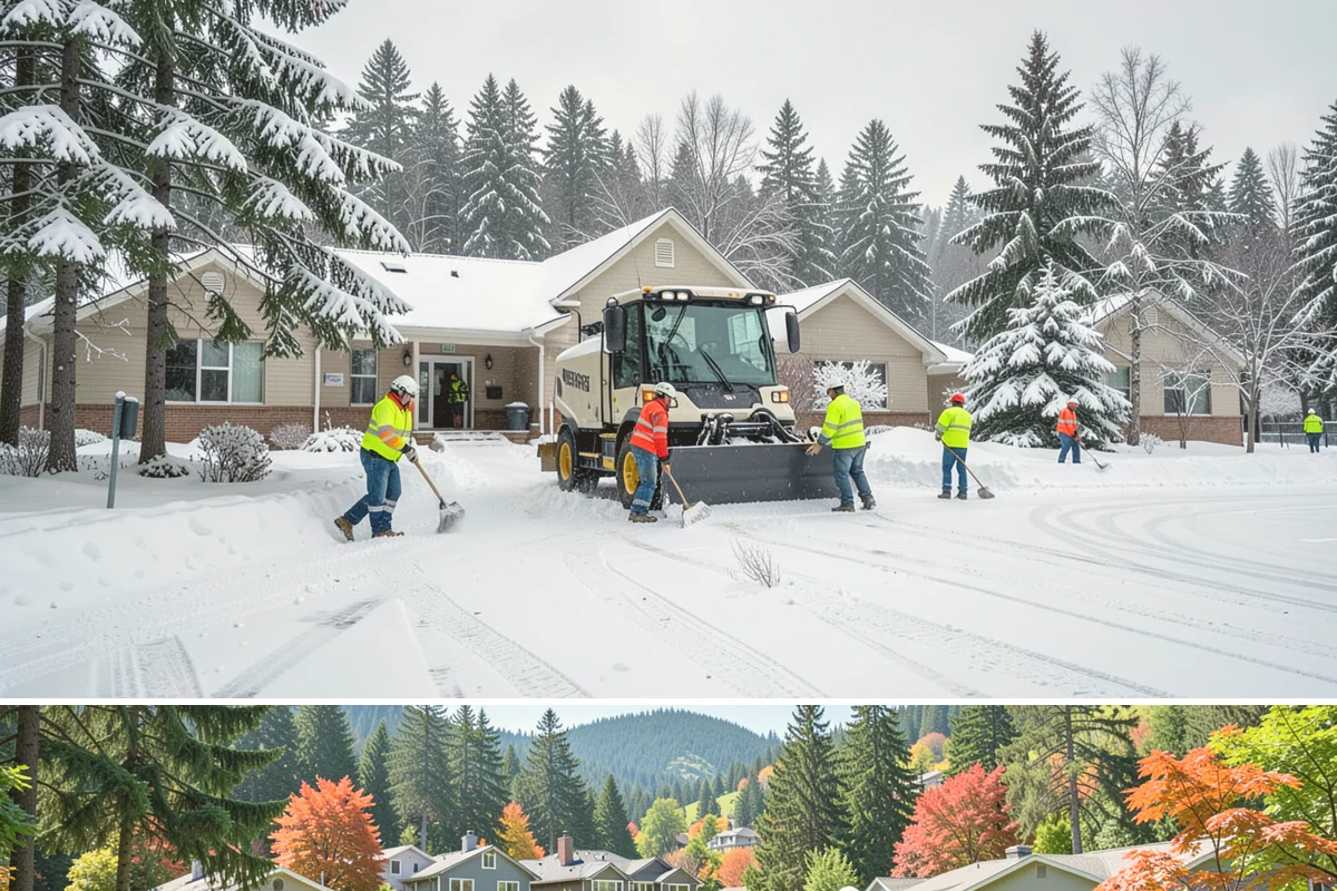 School Parking Lot Snow Removal in Fircrest, Pierce County, WA - School lots across Western Washington require the most snow response from December through February, when morning freezes...