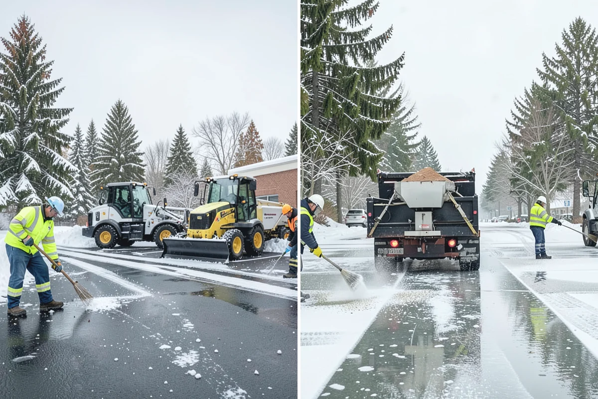School Parking Lot Snow Removal in Gold Bar, Snohomish County, WA - Coordinate bus loops, drop-off lanes, and fire routes with campus staff