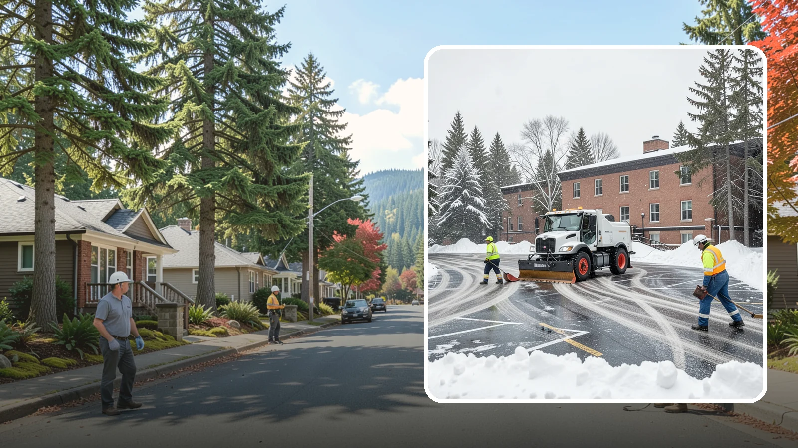 School Parking Lot Snow Removal in Hunts Point, King County, WA - We clear school lots and bus loops so Western Washington students, staff, and buses move safely on snowy mornings.