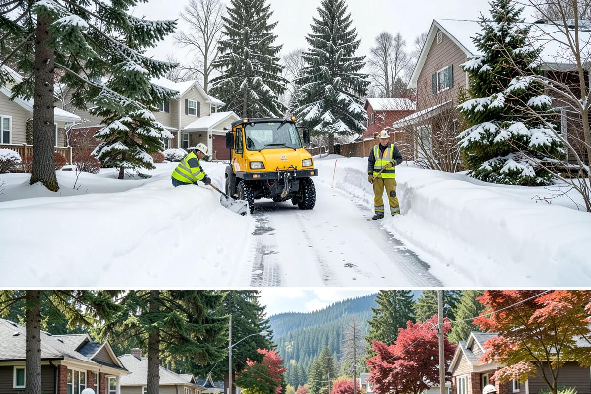 School Parking Lot Snow Removal in Hunts Point, King County, WA - School lots across Western Washington require the most snow response from December through February, when morning freezes...