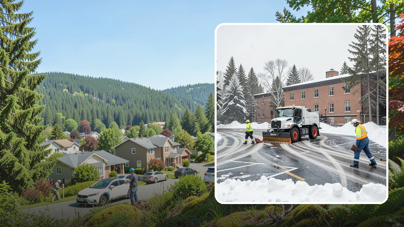 School Parking Lot Snow Removal in Index, Snohomish County, WA - We clear school lots and bus loops so Western Washington students, staff, and buses move safely on snowy mornings.