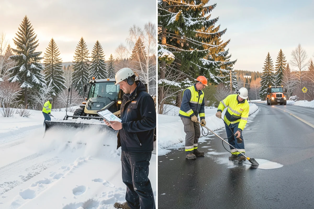 School Parking Lot Snow Removal in Issaquah, King County, WA - Coordinate bus loops, drop-off lanes, and fire routes with campus staff