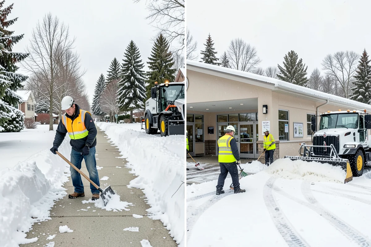 School Parking Lot Snow Removal in Kenmore, King County, WA - Coordinate bus loops, drop-off lanes, and fire routes with campus staff