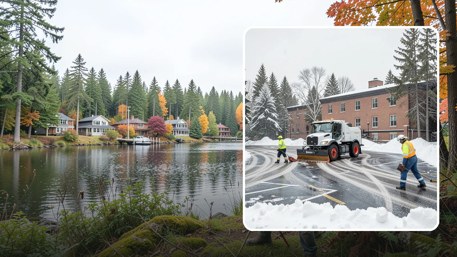 School Parking Lot Snow Removal in La Conner, Skagit County, WA - We clear school lots and bus loops so Western Washington students, staff, and buses move safely on snowy mornings.