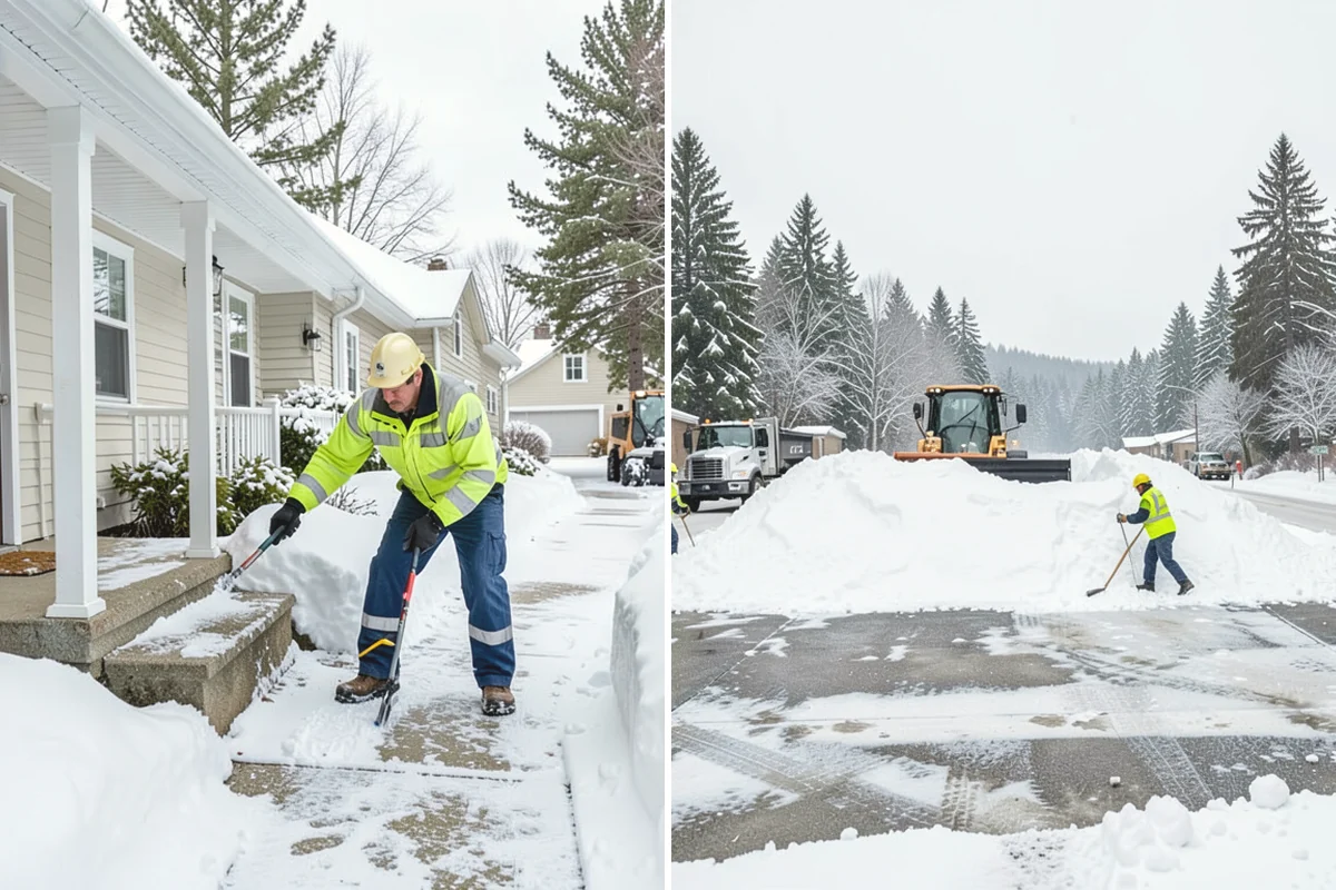 School Parking Lot Snow Removal in Lake Stevens, Snohomish County, WA - Coordinate bus loops, drop-off lanes, and fire routes with campus staff