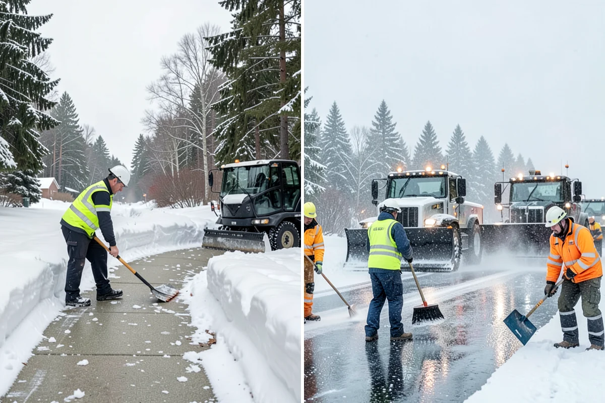 School Parking Lot Snow Removal in Lyman, Skagit County, WA - Coordinate bus loops, drop-off lanes, and fire routes with campus staff
