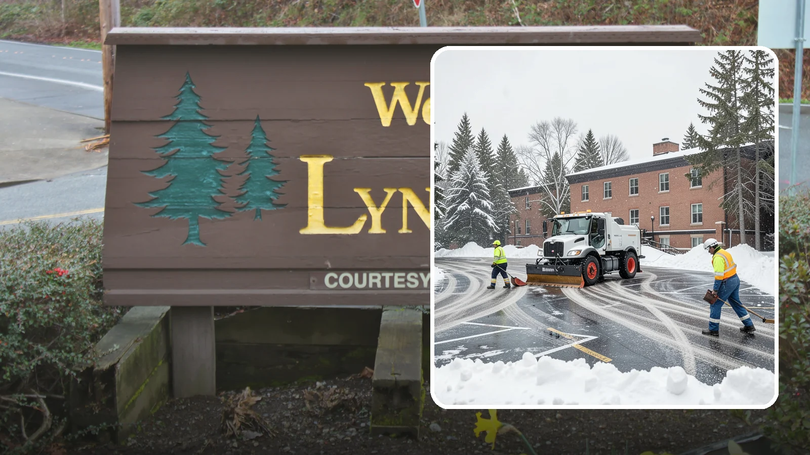 School Parking Lot Snow Removal in Lynnwood, Snohomish County, WA - We clear school lots and bus loops so Western Washington students, staff, and buses move safely on snowy mornings.