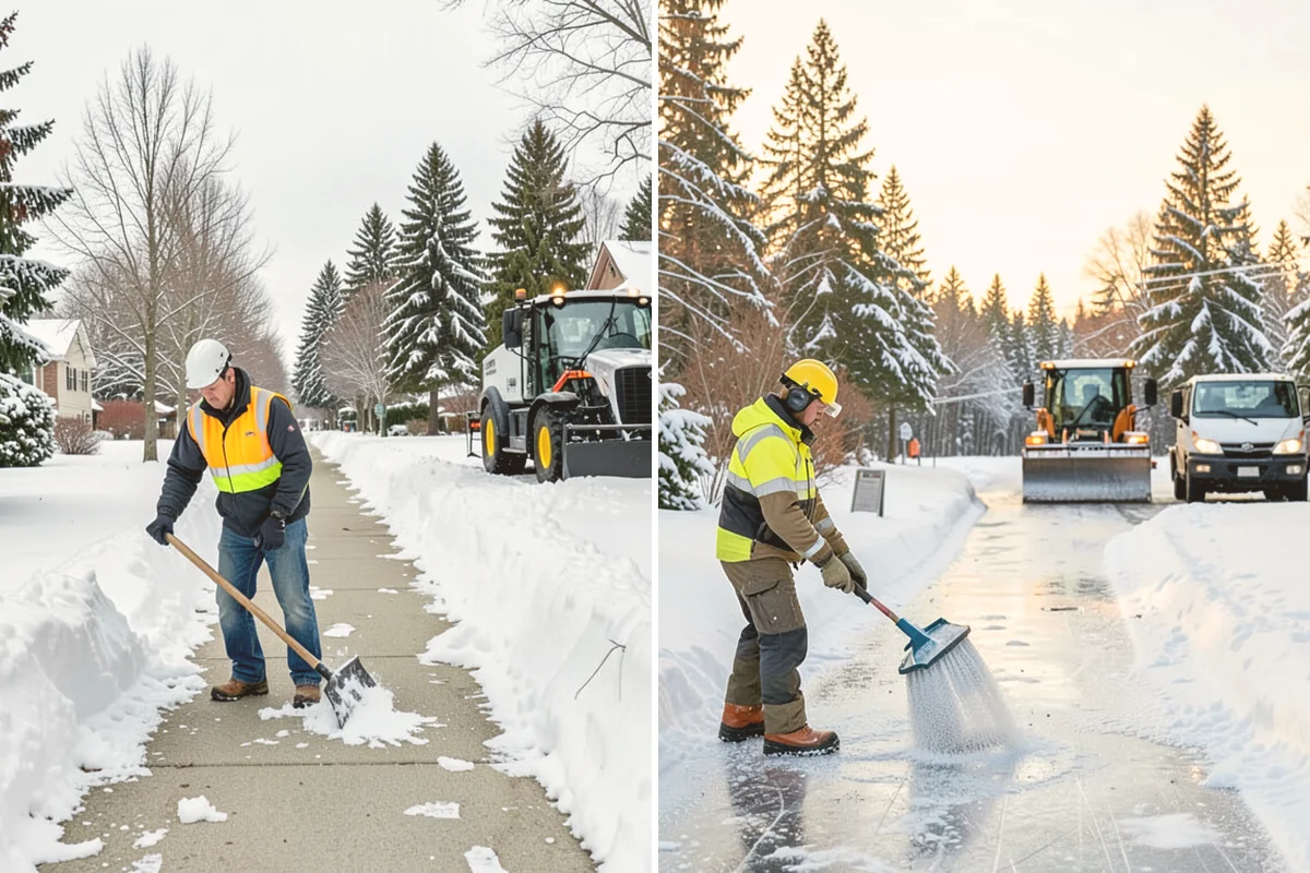School Parking Lot Snow Removal in Lynnwood, Snohomish County, WA - Coordinate bus loops, drop-off lanes, and fire routes with campus staff
