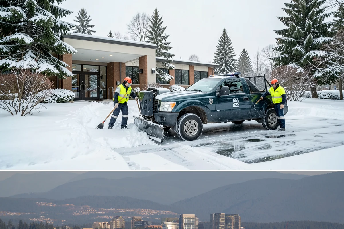 School Parking Lot Snow Removal in Medina, King County, WA - School lots across Western Washington require the most snow response from December through February, when morning freezes...