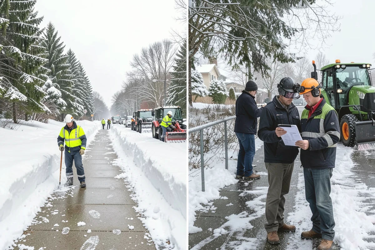 School Parking Lot Snow Removal in Mercer Island, King County, WA - Coordinate bus loops, drop-off lanes, and fire routes with campus staff