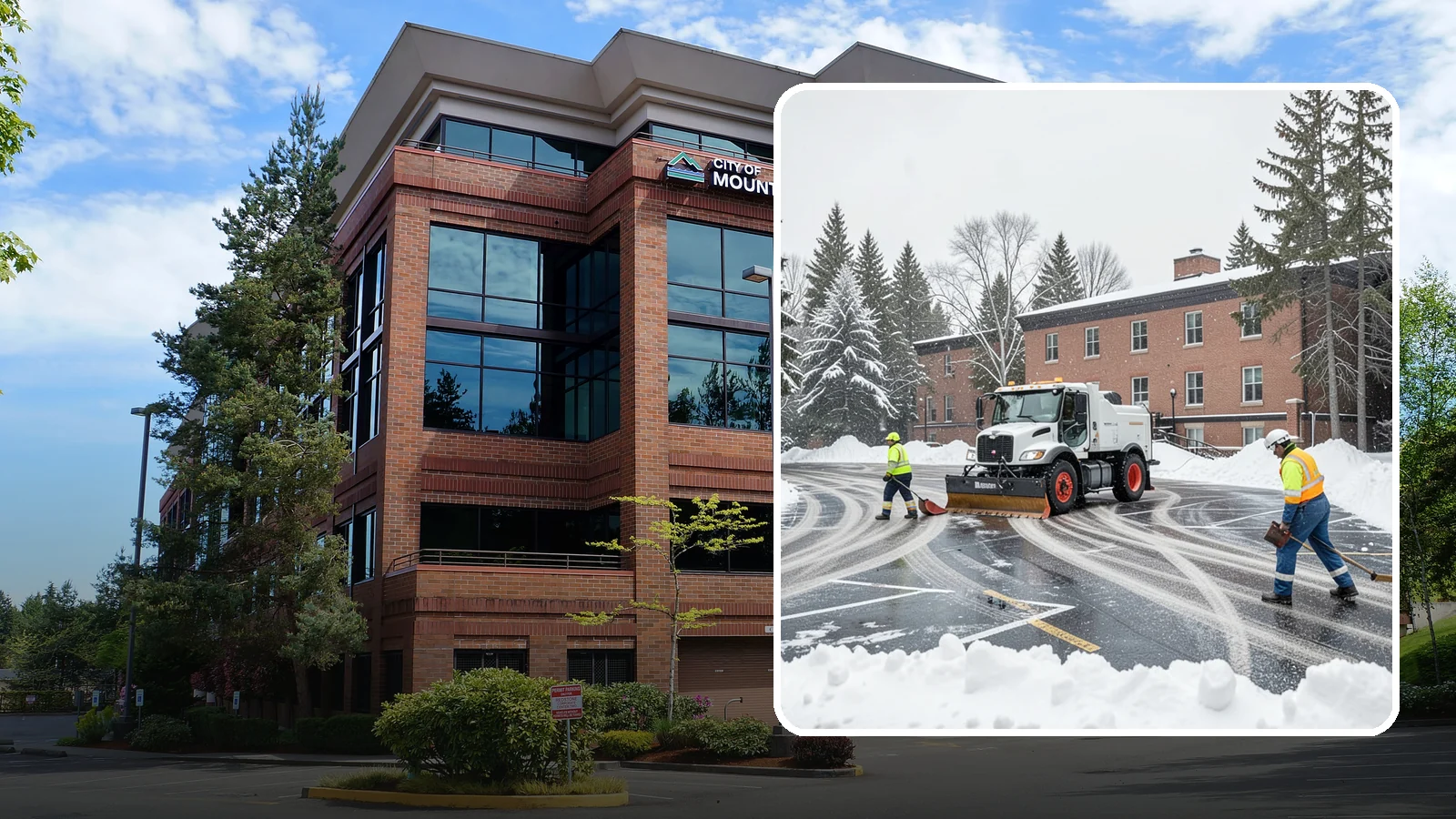 School Parking Lot Snow Removal in Mountlake Terrace, Snohomish County, WA - We clear school lots and bus loops so Western Washington students, staff, and buses move safely on snowy mornings.