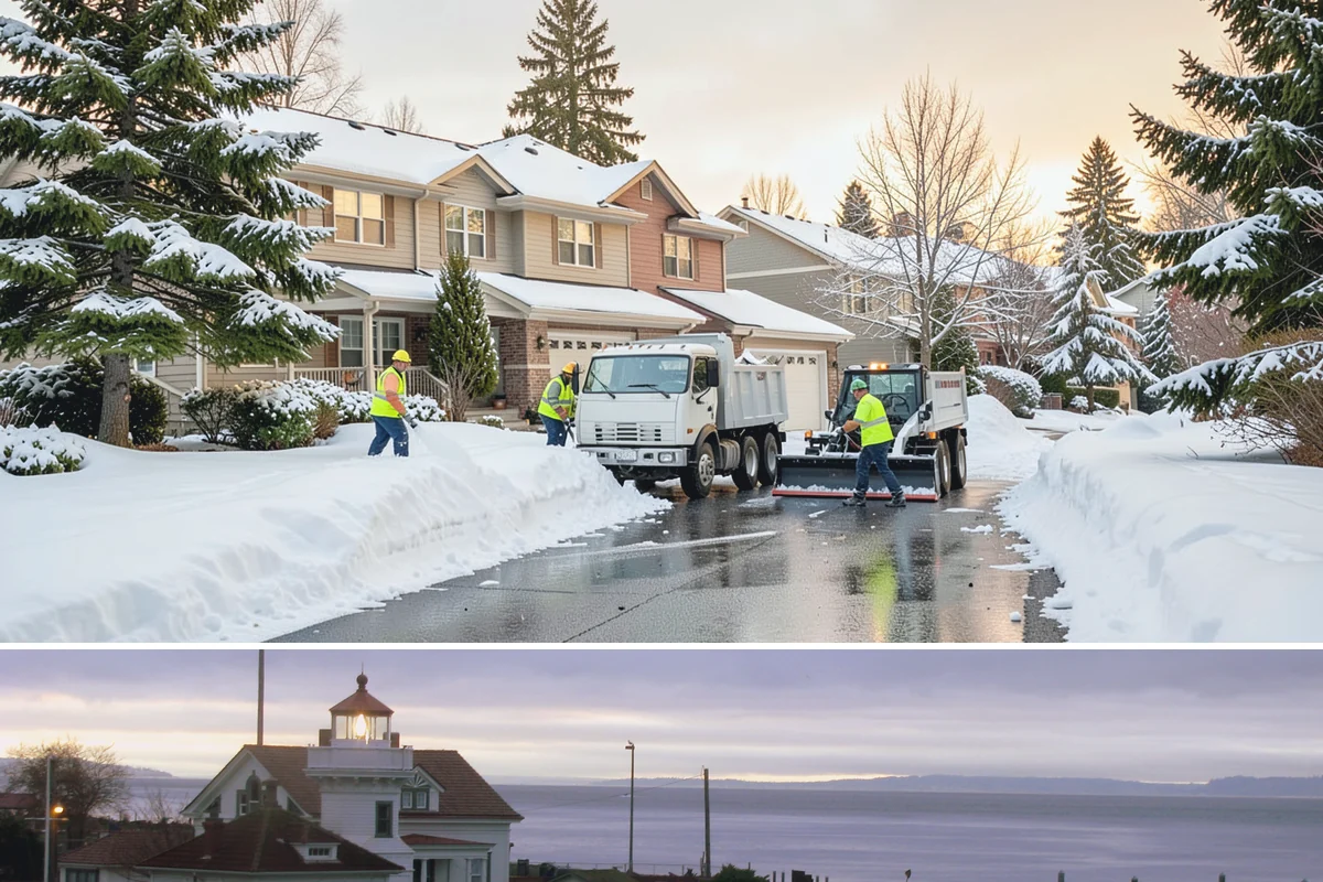 School Parking Lot Snow Removal in Mukilteo, Snohomish County, WA - School lots across Western Washington require the most snow response from December through February, when morning freezes...